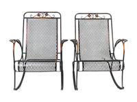 A Pair of Salterini Sea Island Group Rocking Chairs — 20TH CENTURY