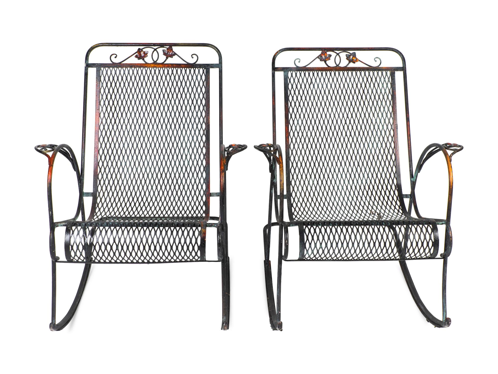 A Pair of Salterini Sea Island Group Rocking Chairs — 20TH CENTURY