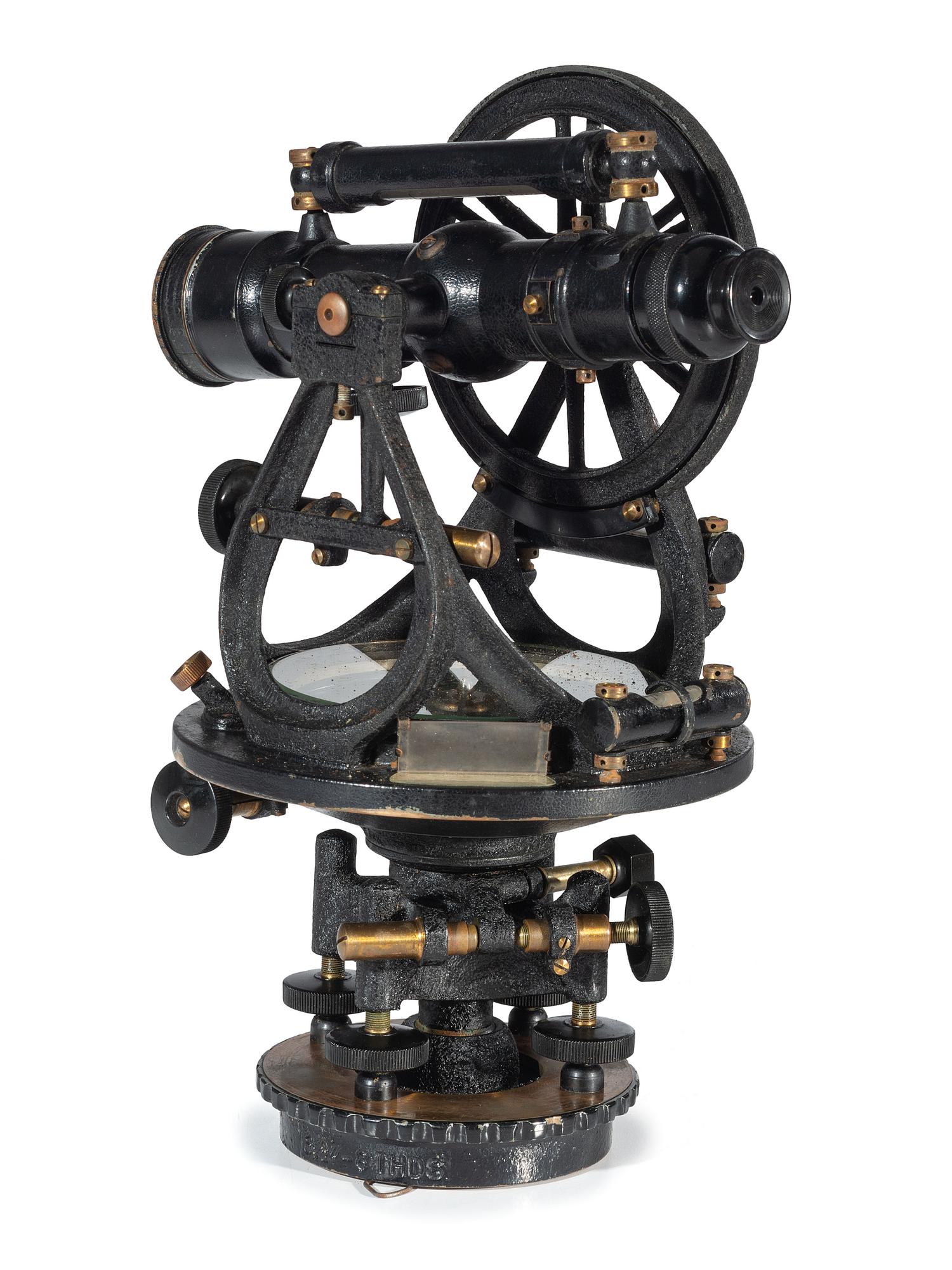 [SCIENCE & TECHNOLOGY]. W. & L.E. Gurley surveyor's transit and tripod, plus.