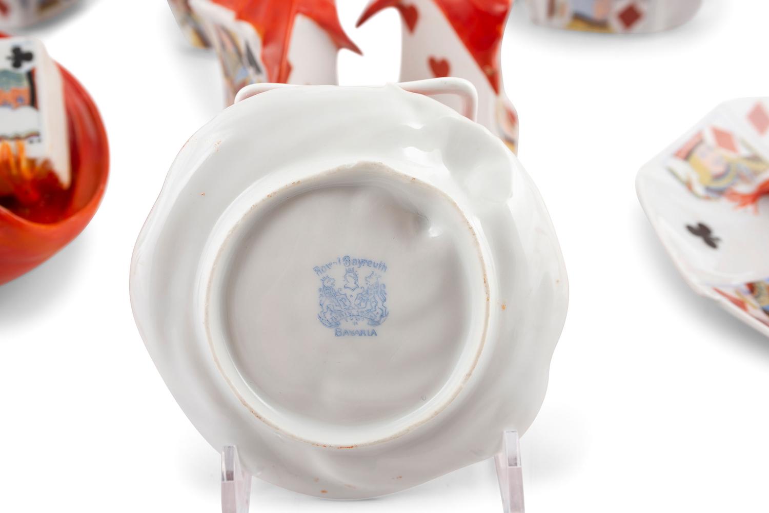 A Group of Royal Bayreuth 'Devil's Bridge' Table Wares