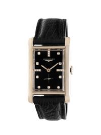 LONGINES, 14K WHITE GOLD AND DIAMOND WATCH