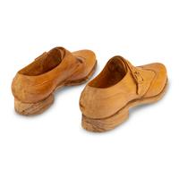 A Pair of Carved Wood Models of Shoes