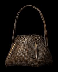 A Japanese Ikebana Bamboo Basket