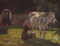 Constant Troyon (French, 1810–1865) — Milking Time