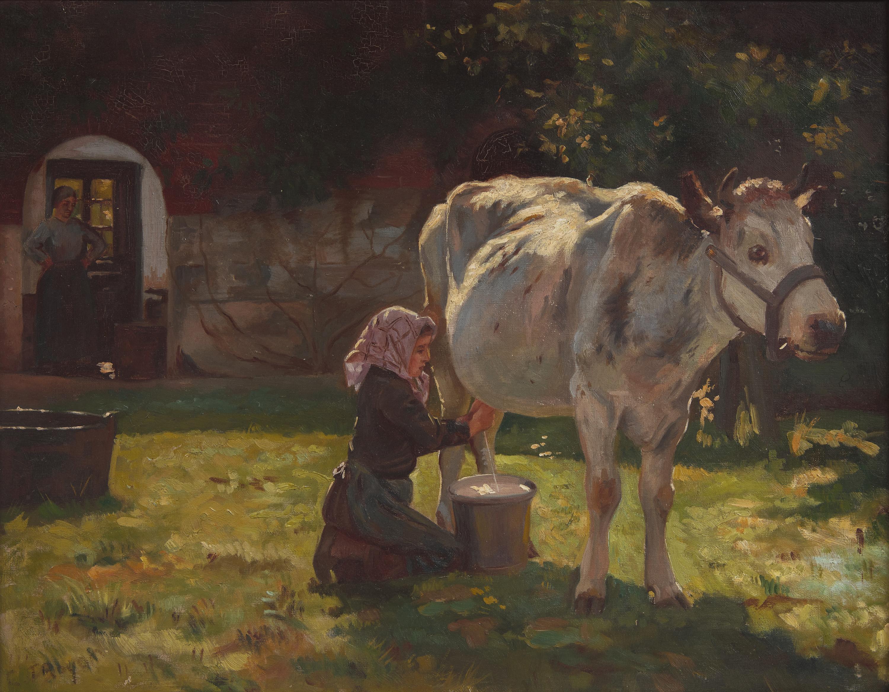 Constant Troyon (French, 1810–1865) — Milking Time