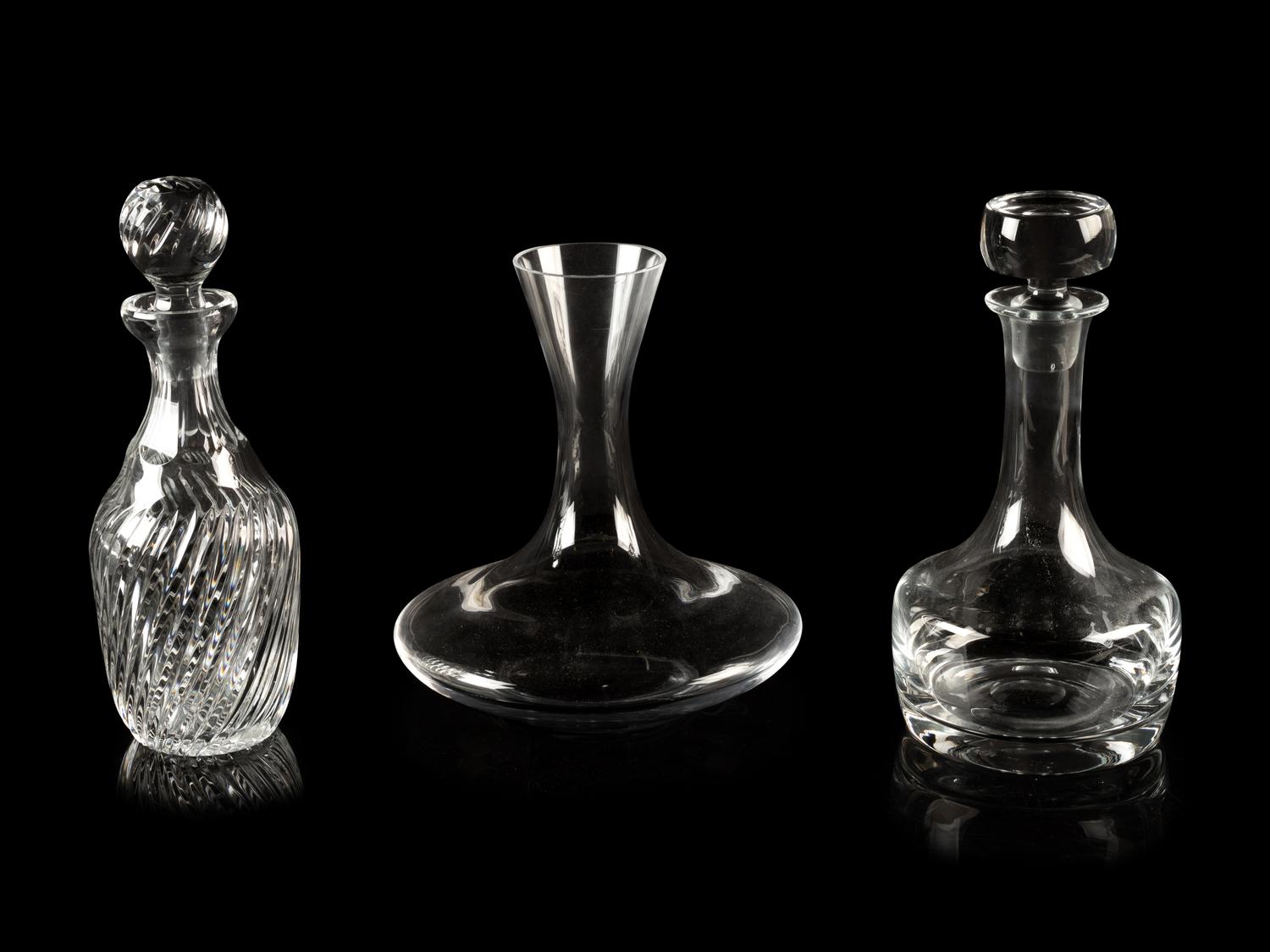Three Glass Decanters