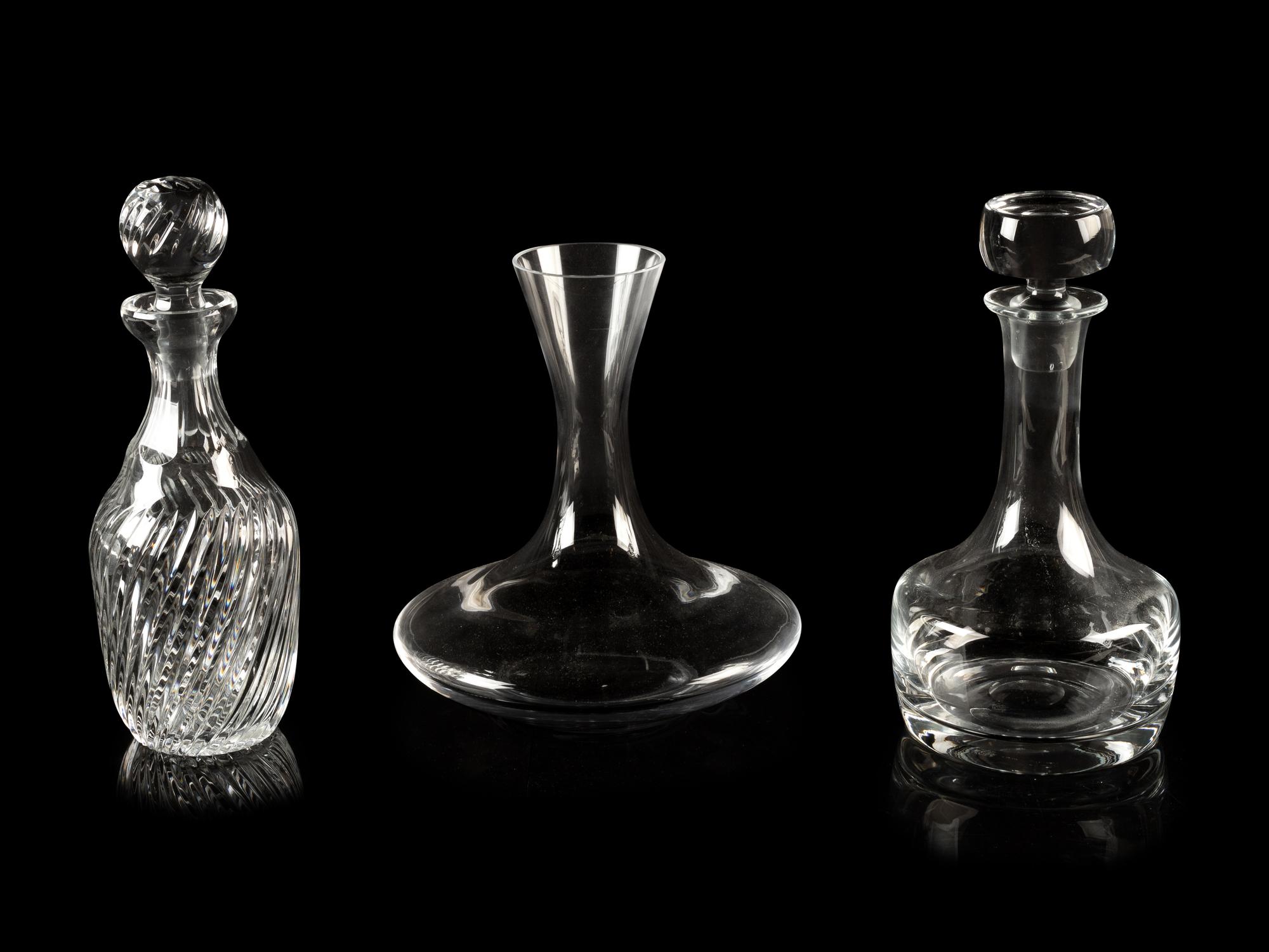 Three Glass Decanters
