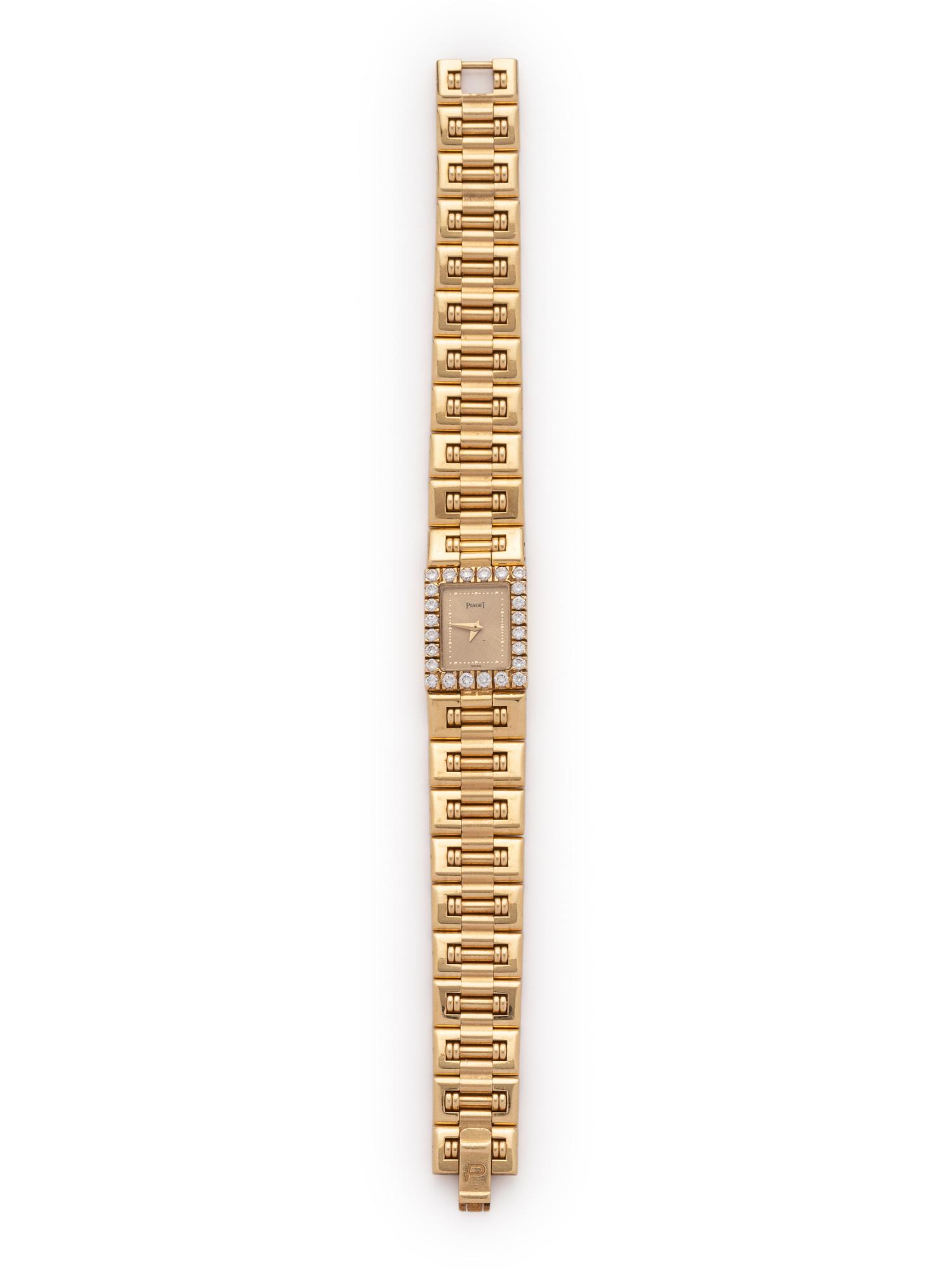 PIAGET, 18K YELLOW GOLD AND DIAMOND WRISTWATCH