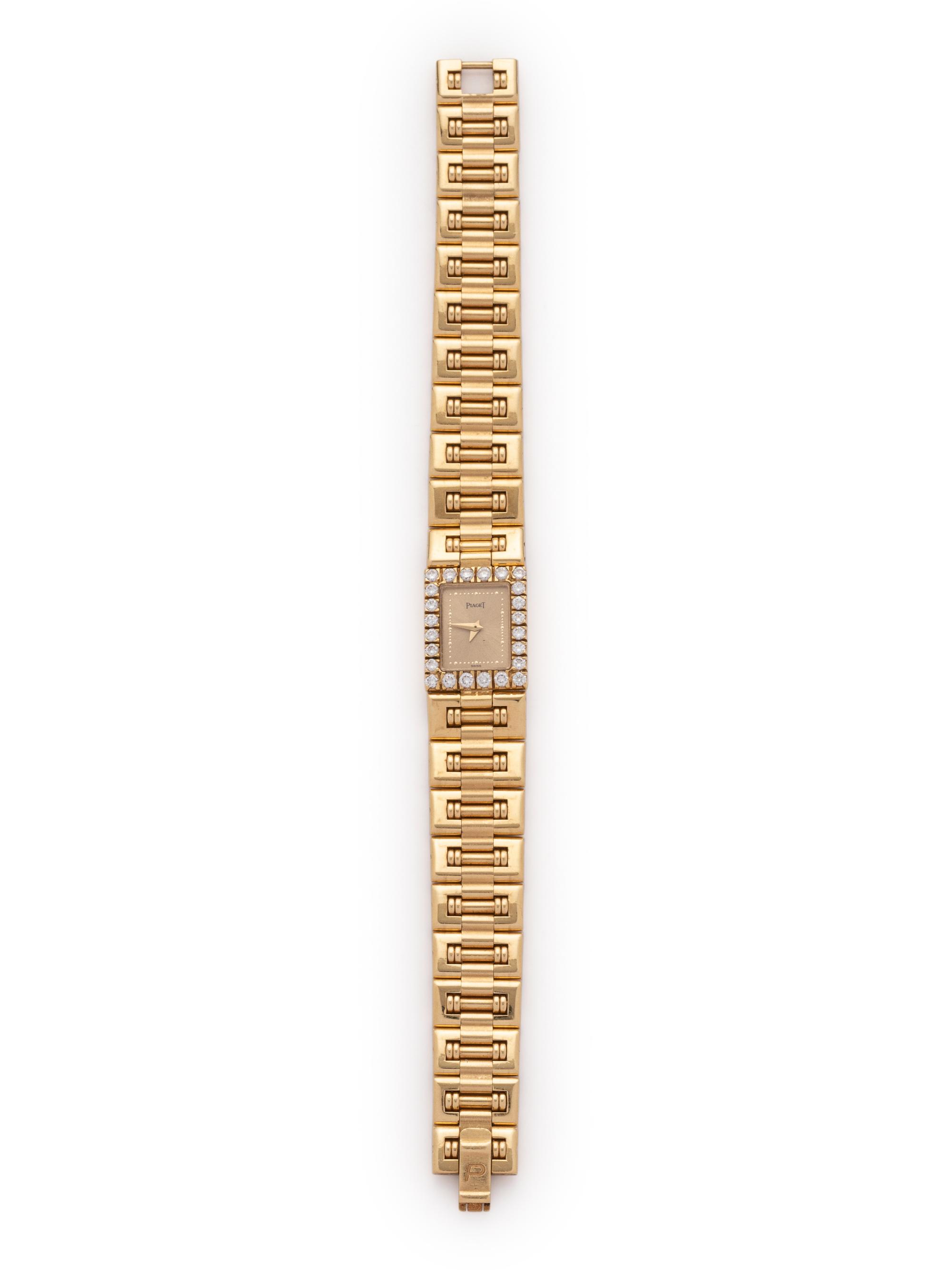 PIAGET, 18K YELLOW GOLD AND DIAMOND WRISTWATCH
