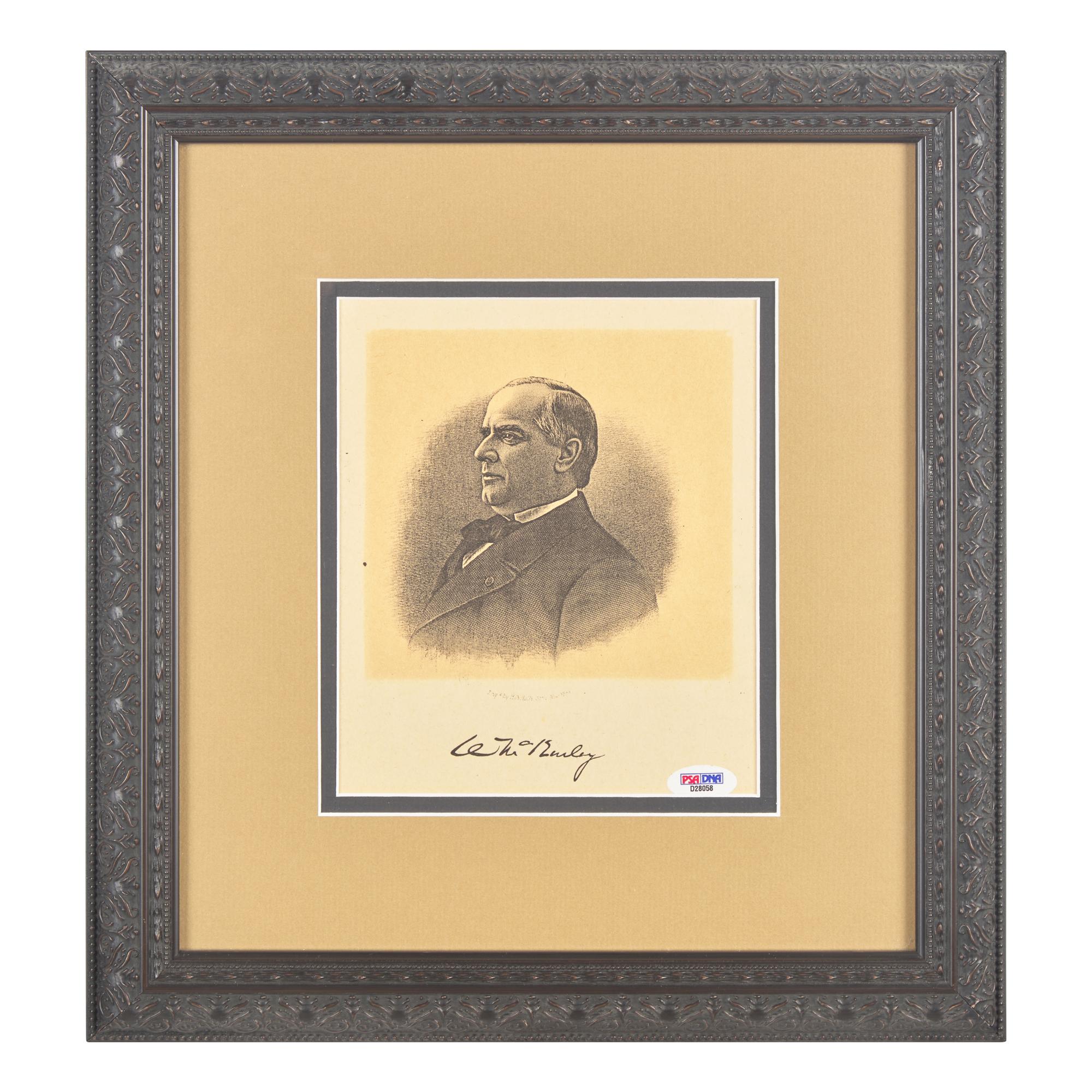 [Presidential] McKinley, William. Signed engraved portrait