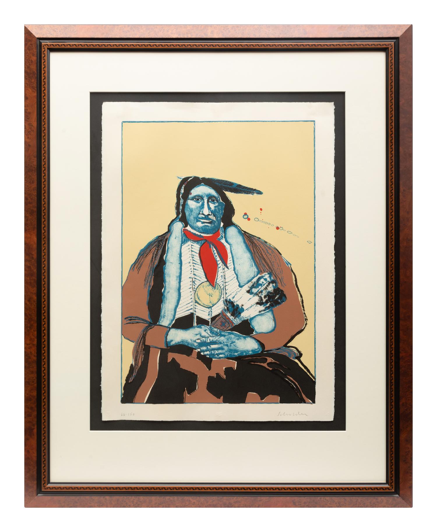 Indian with Feather Fan (First State), edition 66/150