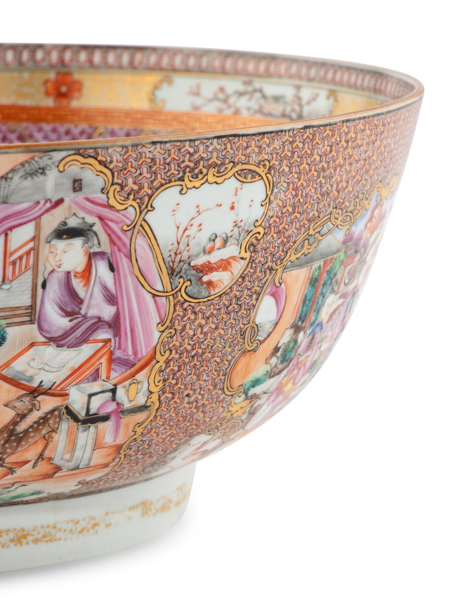 A Chinese Export Porcelain Punch Bowl