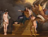 A Berlin (K.P.M.) Porcelain Plaque Depicting Psyche Before the Tribunal of Venus