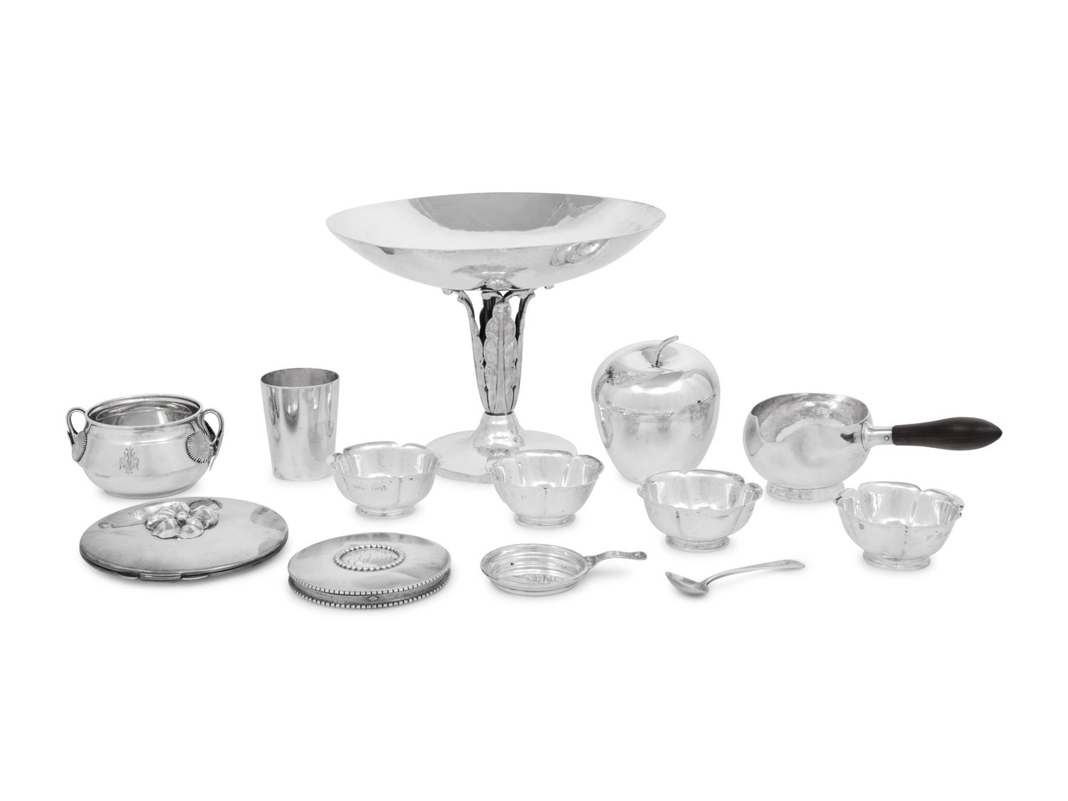 Twelve American Silver Table Articles