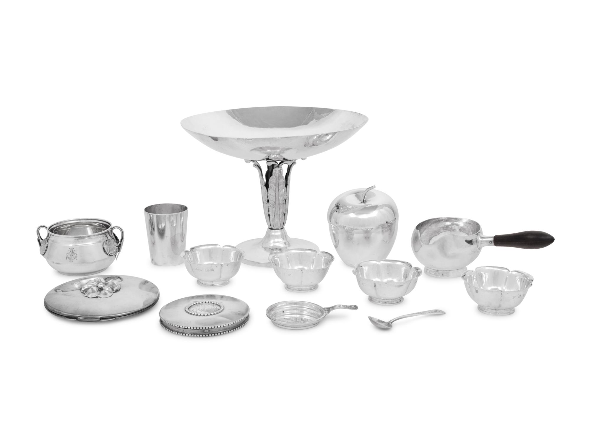 Twelve American Silver Table Articles