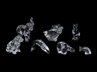 A Group of Seven Glass Animals