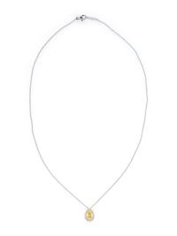 TIFFANY & CO., 'SOLESTE' FANCY INTENSE YELLOW DIAMOND, DIAMOND, AND PLATINUM NECKLACE