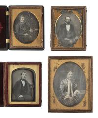 [EARLY PHOTOGRAPHY]. 18 assorted daguerreotypes incl. half plate examples by GERMON and WHITEHURST.