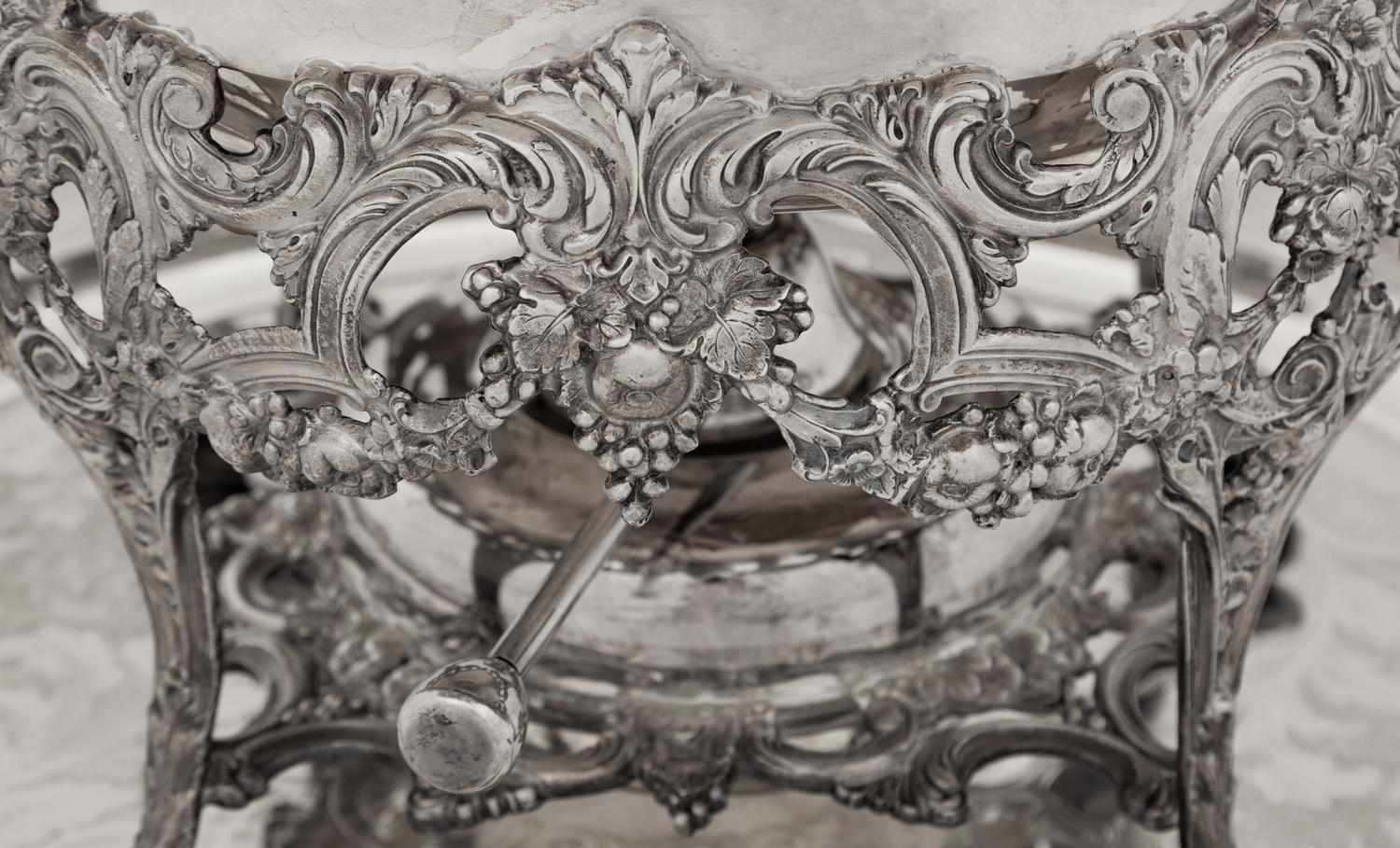 A Group of Silver-Plate Serving Pieces