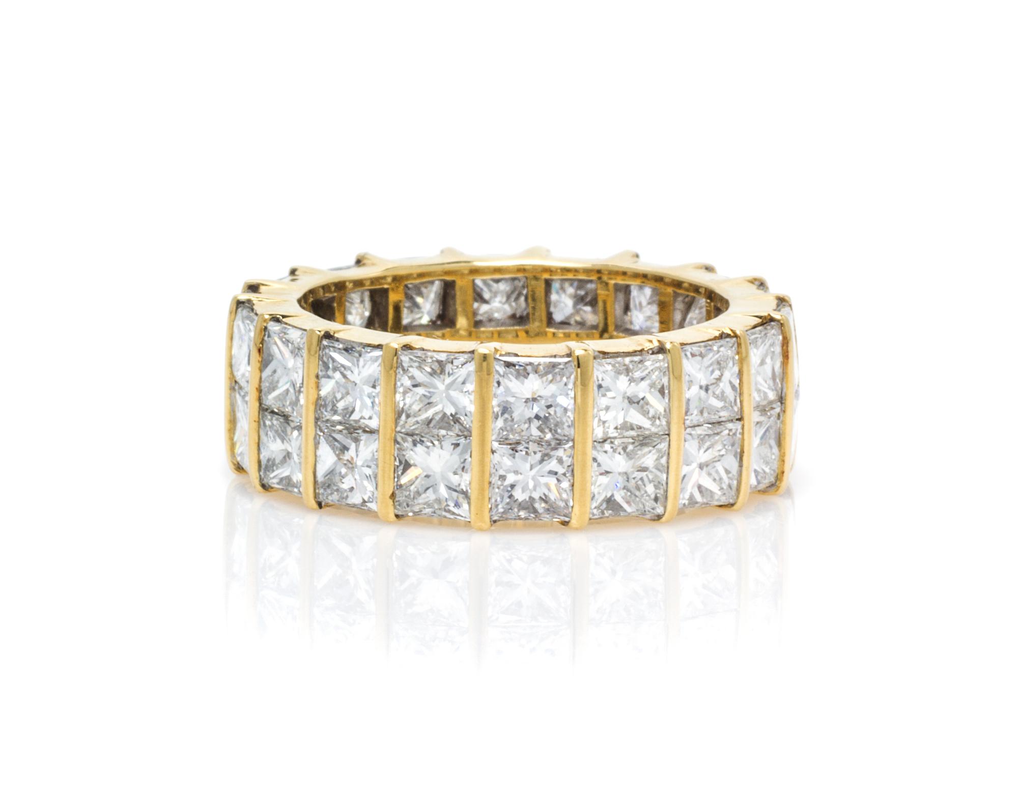 An 18 Karat Yellow Gold and Diamond Eternity Band, 5.50 dwts.