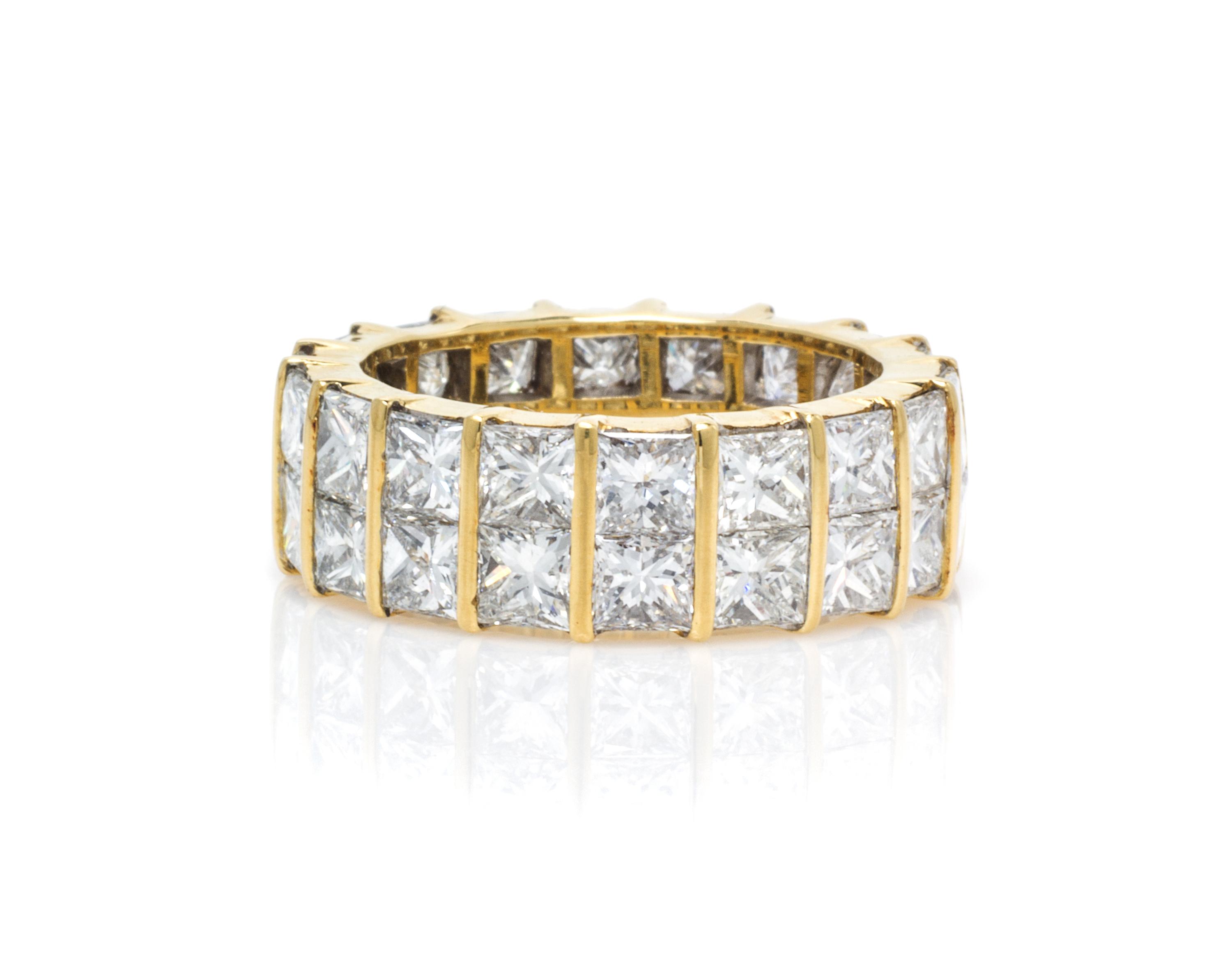 An 18 Karat Yellow Gold and Diamond Eternity Band, 5.50 dwts.
