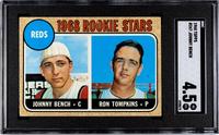 A 1968 Topps Johnny Bench Rookie Baseball Card No. 247 (SGC 4.5 VG-EX+)