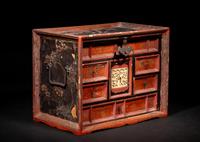 A Chinese Lacquered Wood Medicine Chest, Yaoxiang