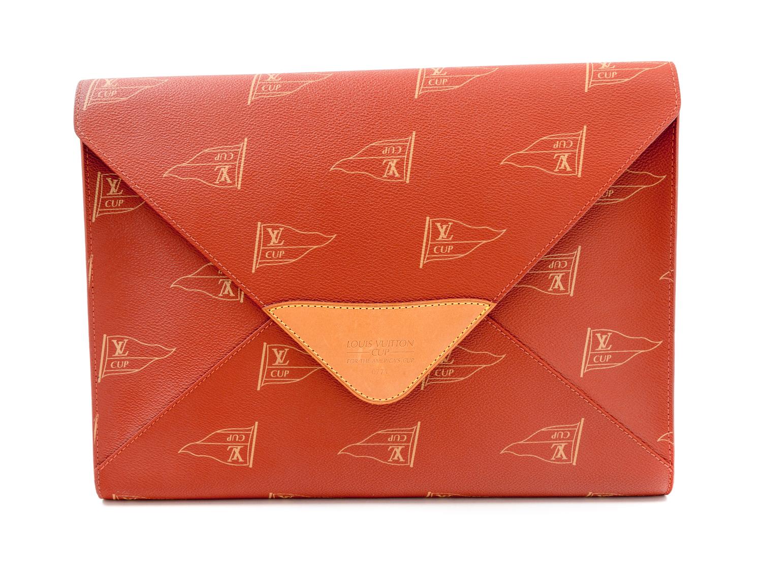 A Louis Vuitton Limited Edition The Americas Cup Portfolio, 14" x 10.5" x 1.5".