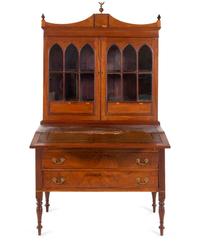 A Federal Mahogany Secretary Bookcase