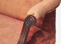 A Near Pair of George III Mahogany Library Armchairs