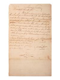 [NATIVE AMERICANS]. EDGAR, James. 2 Documents signed ("J Edgar"). Randolph County, Indiana Territory, 17 April 1802.