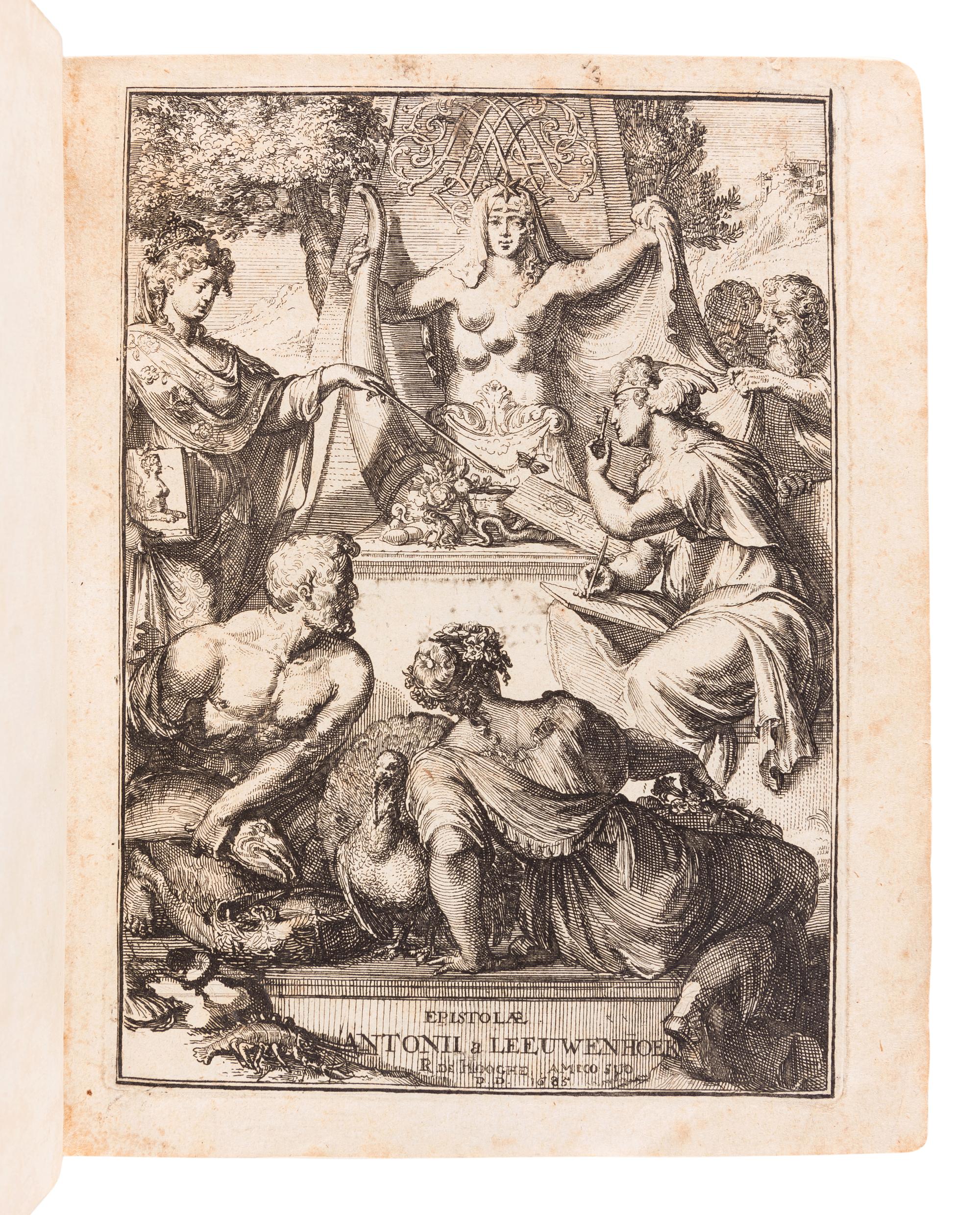 LEEUWENHOEK, Antoni van (1632-1723). Anatomia seu interiora rerum . Leiden: Cornelius Boutesteyn, 1687. -- Continuatio epistolarum . Leiden: Cornelius Boutesteyn, 1689
