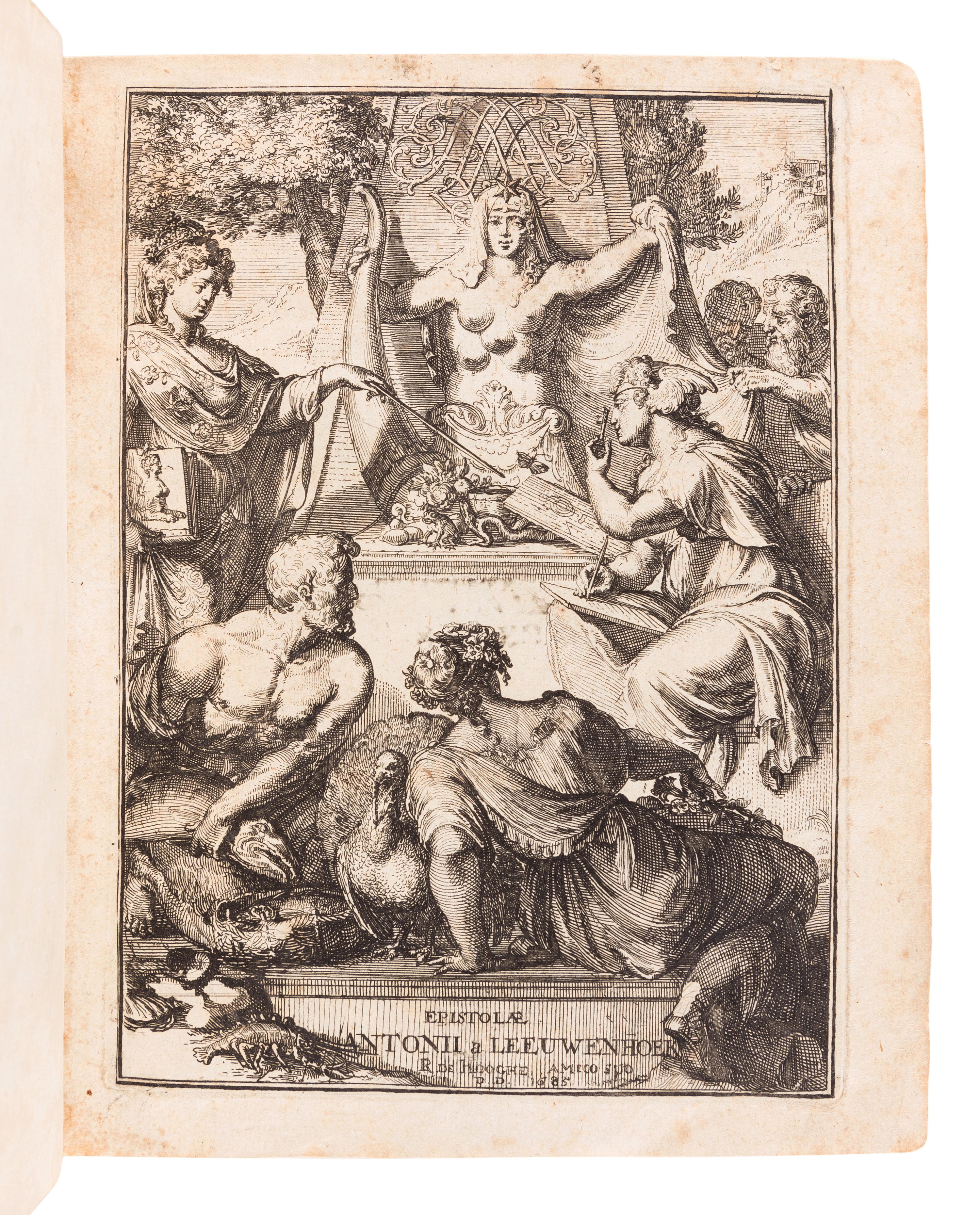 LEEUWENHOEK, Antoni van (1632-1723). Anatomia seu interiora rerum . Leiden: Cornelius Boutesteyn, 1687. -- Continuatio epistolarum . Leiden: Cornelius Boutesteyn, 1689