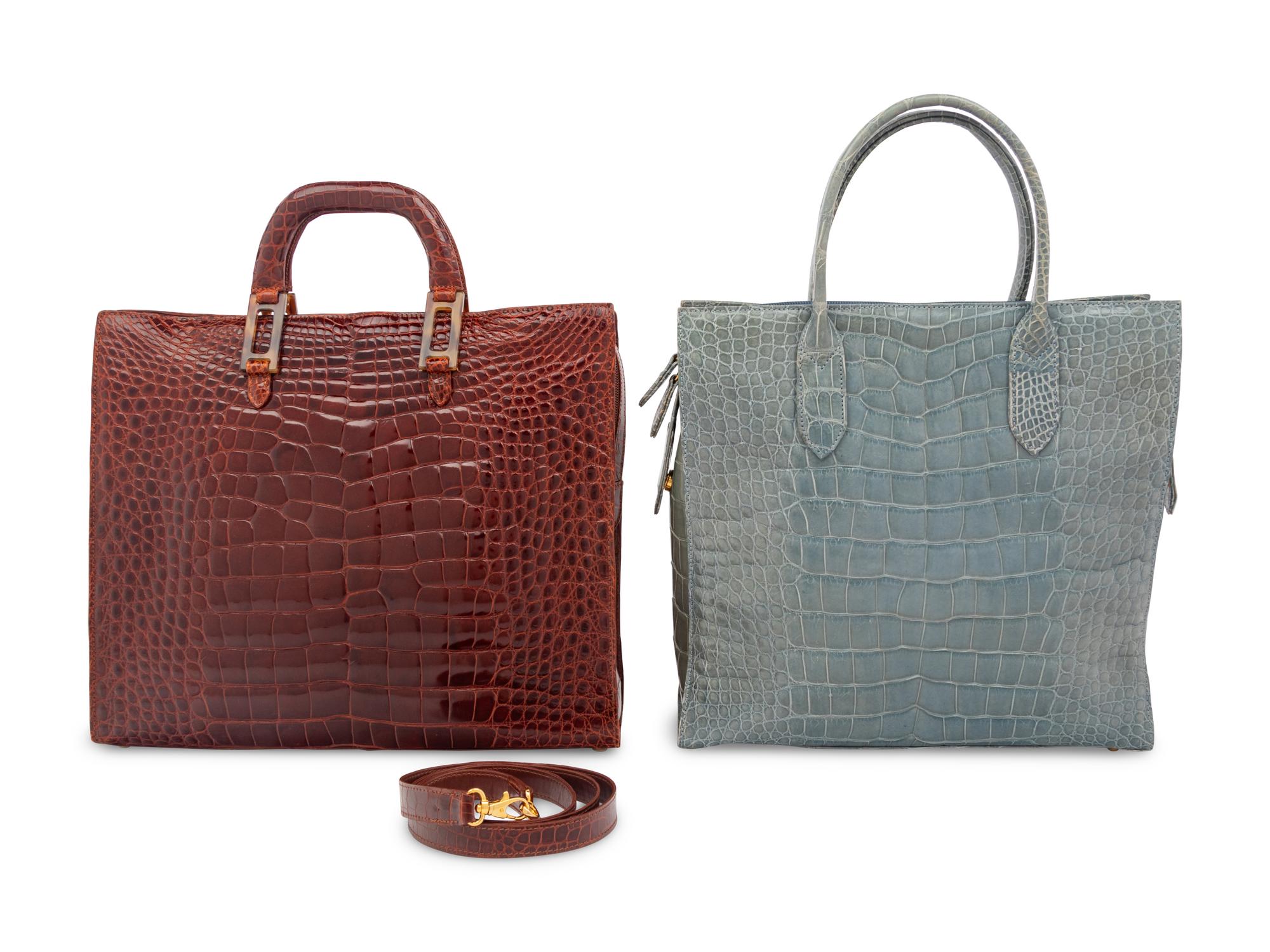 Two Lana Marks Crocodile Handbags