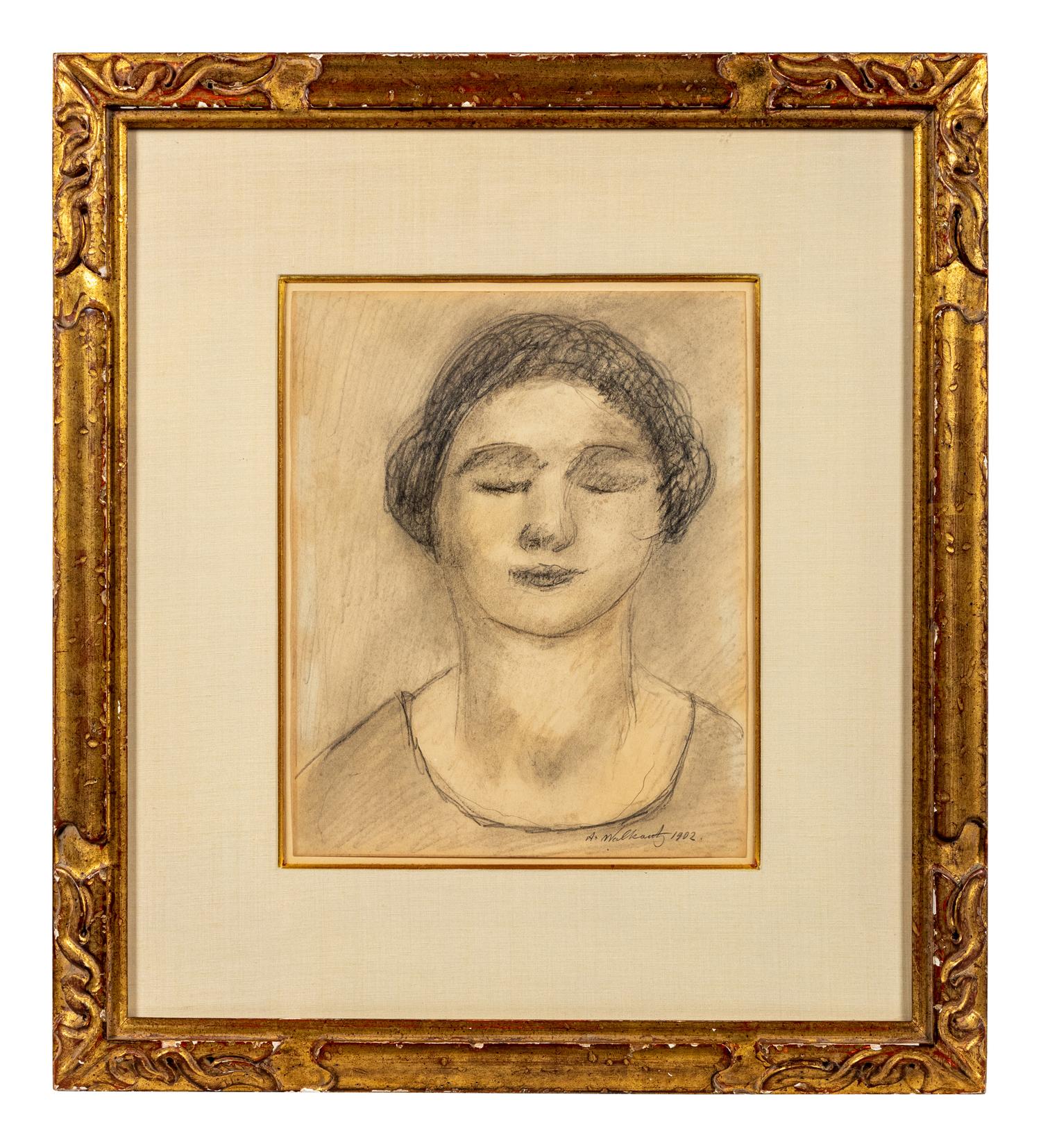 Portrait (Head) , 1909, and Head , 1902 (a pair of works)