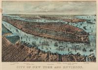 [NEW YORK SCENES] -- CURRIER and IVES, publishers City of New York and Environs, 1875. (G.1226). -- The Narrows, New York Bay. From Staten Island, n.d. (G.4760).