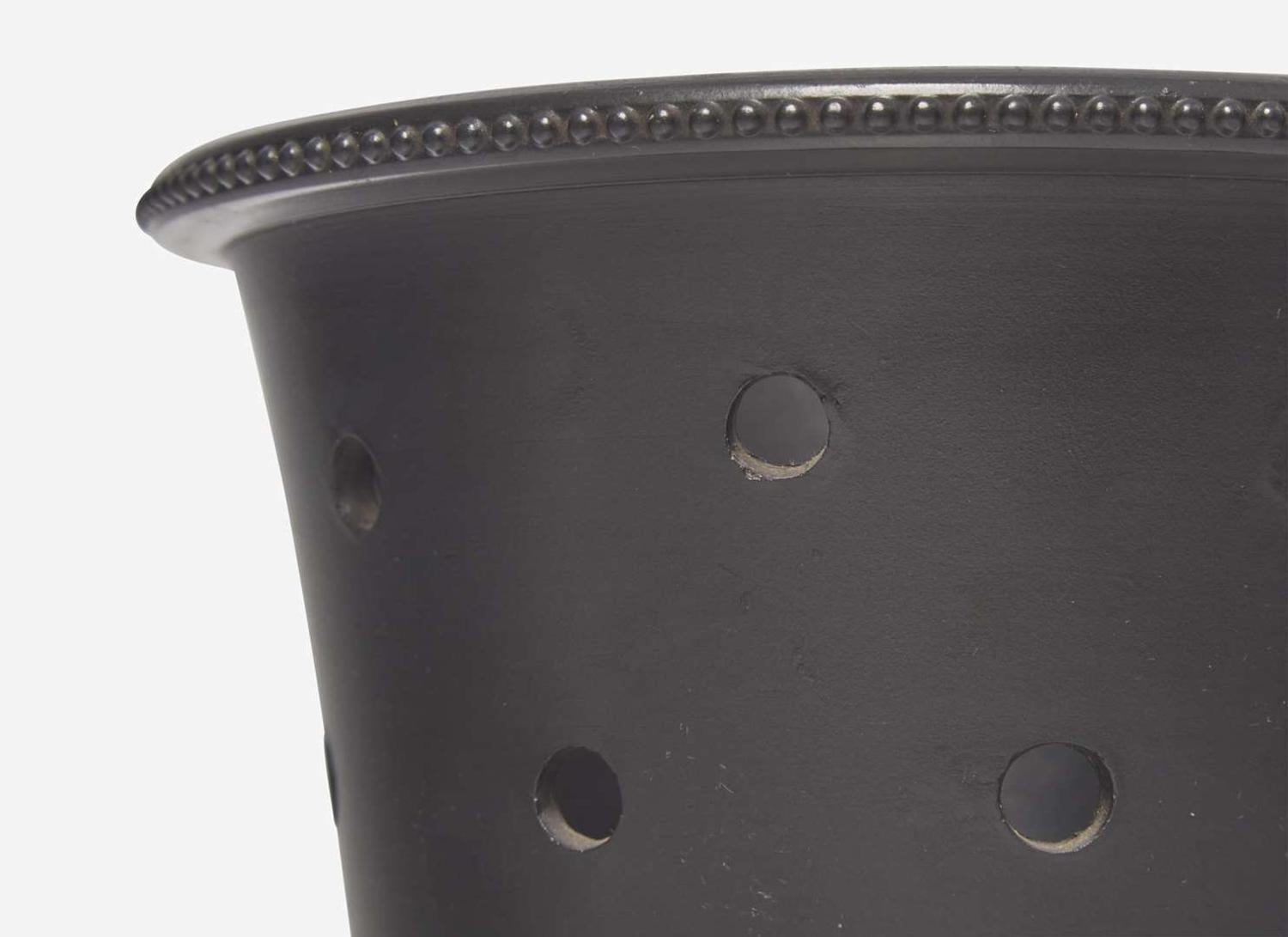 A Wedgwood Black Basalt Flowerpot and Stand, UK, late 18th century