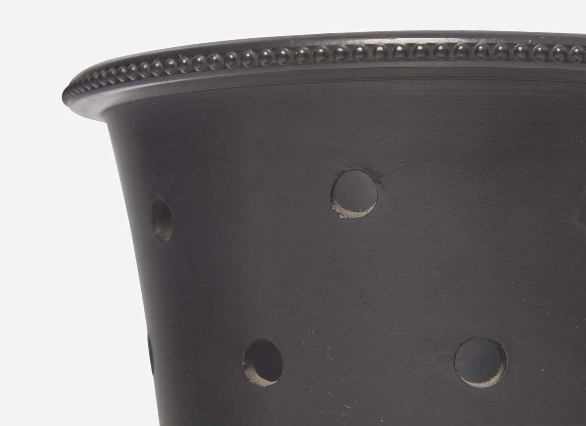 A Wedgwood Black Basalt Flowerpot and Stand, UK, late 18th century