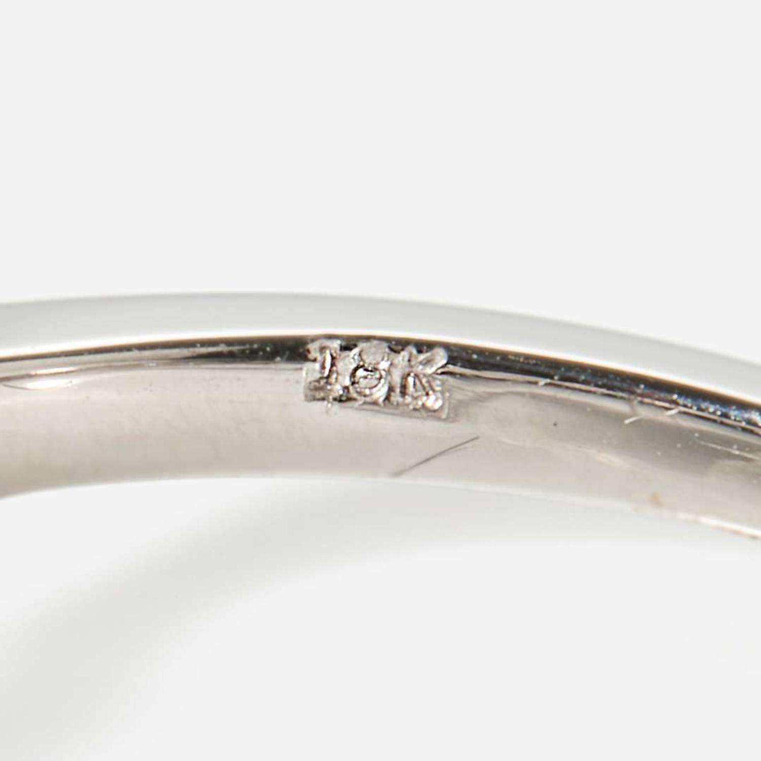 A Diamond and 18K White Gold Ring