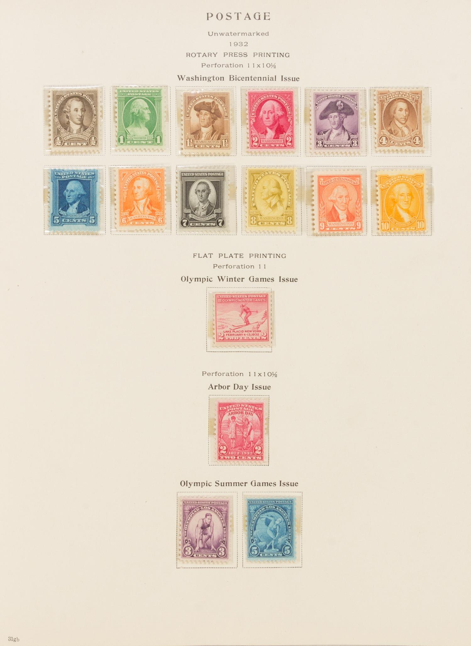 A Collection of United States Regular and Commemorative Issue Postage Stamps