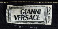 A Gianni Versace Black Cotton Western Shirt, Size 52.