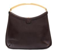 A Judith Leiber Brown Leather Clutch, 7.5" x 5.5" x 1.5".