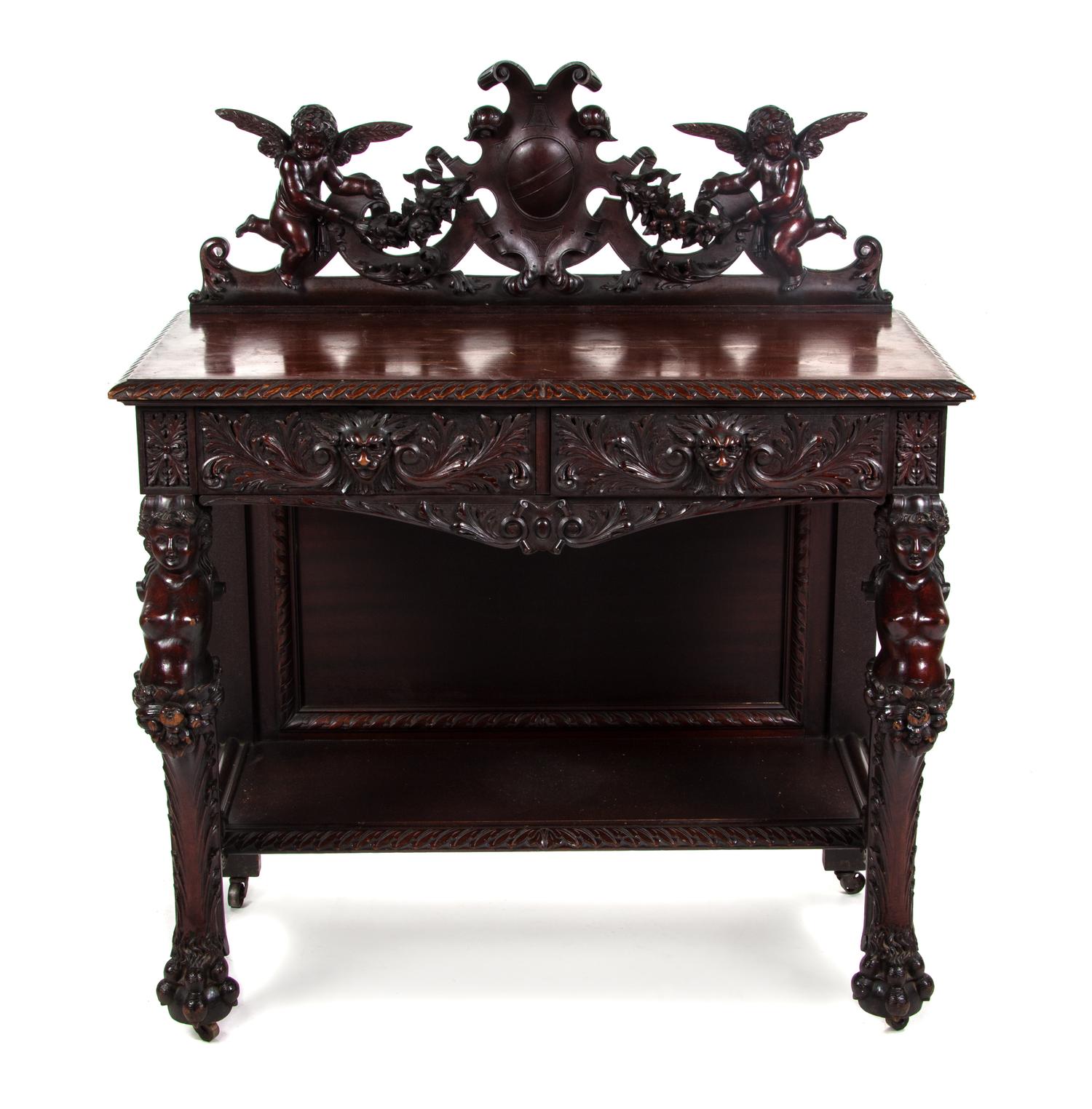 An American Mahogany Dining Room Suite, R.J. HORNER, Height of tallest 80 inches. — R.J. HORNER,