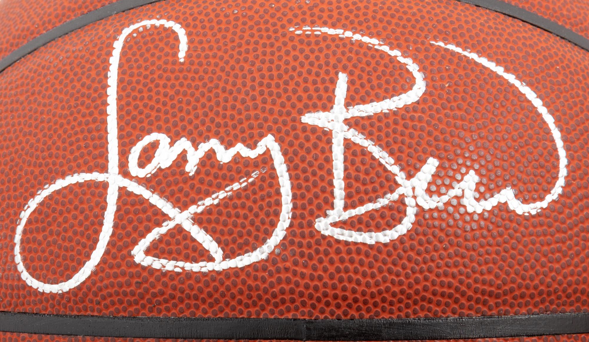 Two Larry Bird and Magic Johnson Signed Basketballs (Spalding),