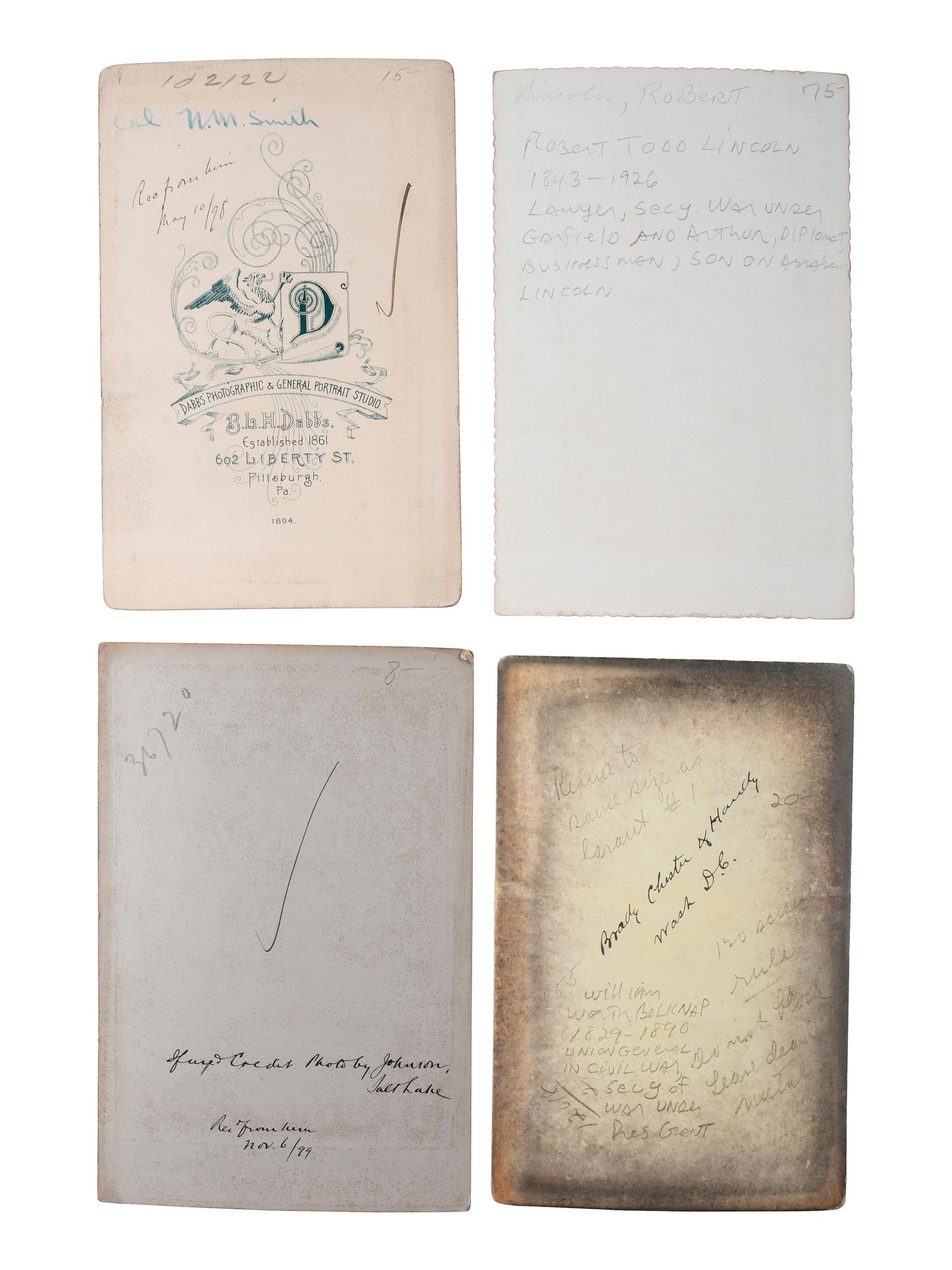 A collection of 31 cabinet cards featuring 19th century military and political subjects, including: