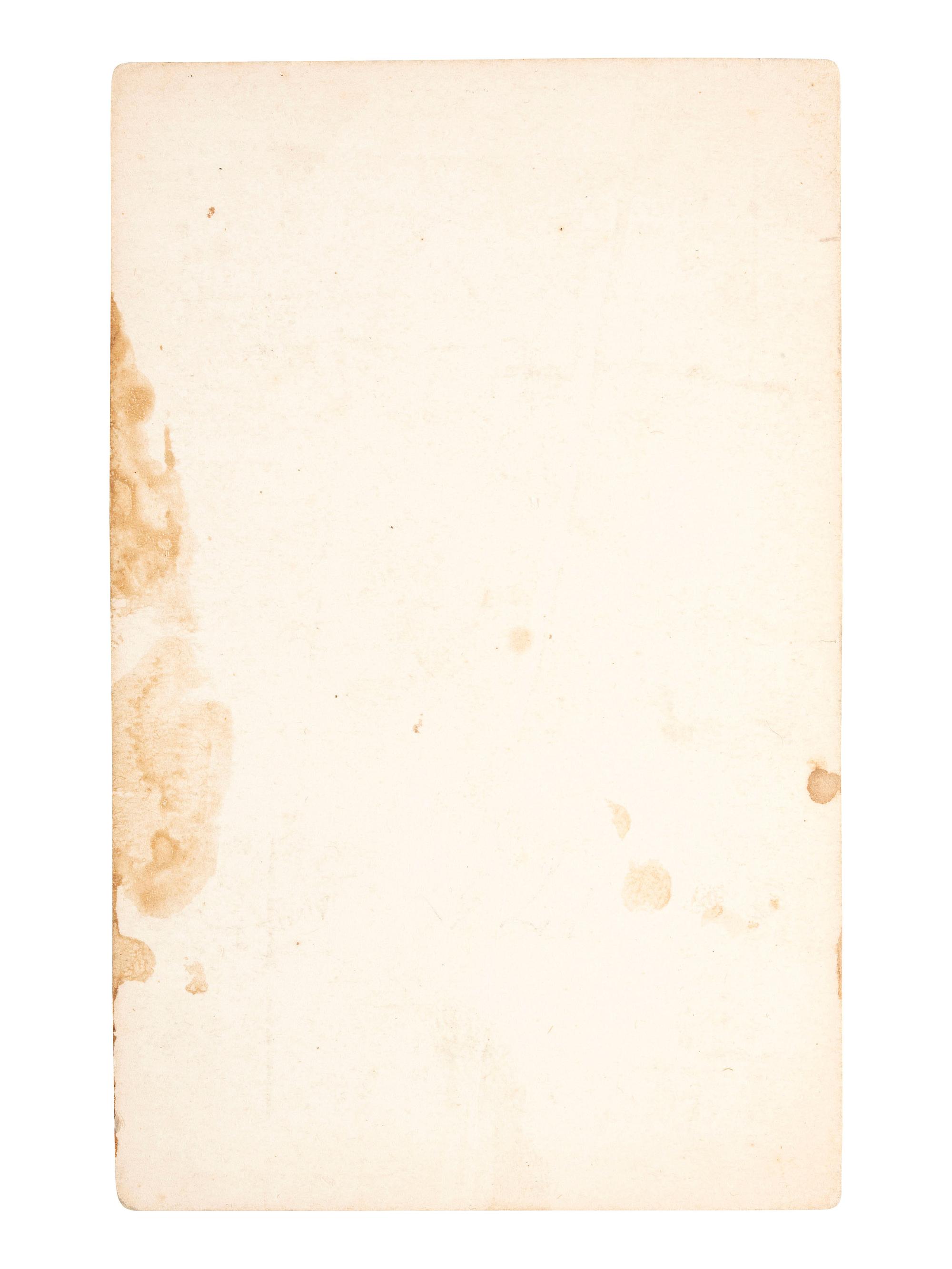 [CIVIL WAR]. BRADY, Mathew. CDV of man possibly wearing a frock coat at military barracks. Washington, D.C., 1862.