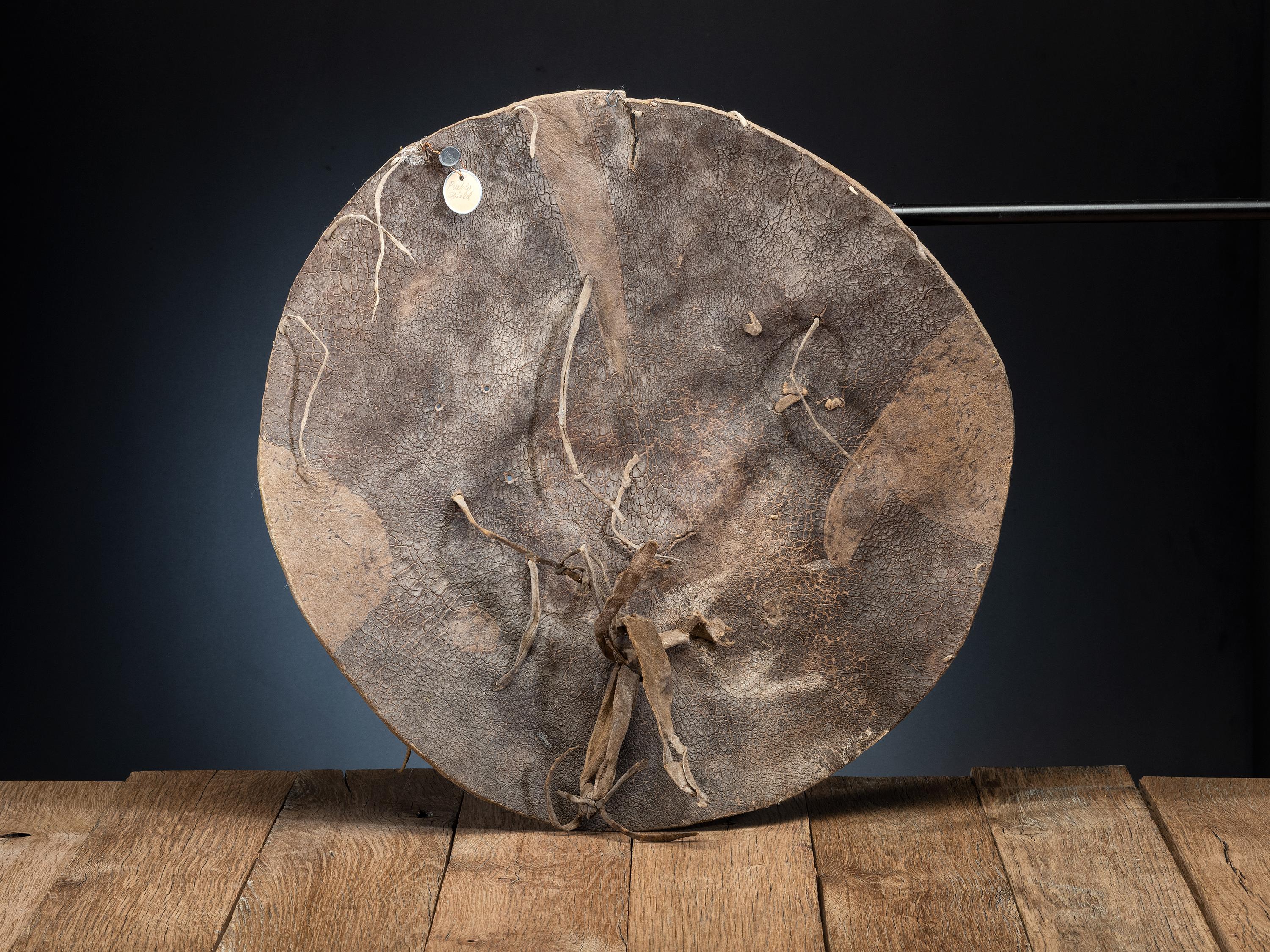 Pueblo Buffalo Hide Shield