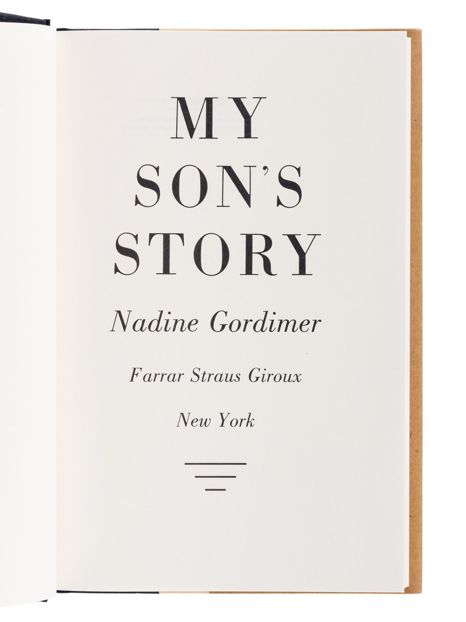 GORDIMER, Nadine (1923-2014). A Sport of Nature . New York: Alfred A. Knopf, 1987.