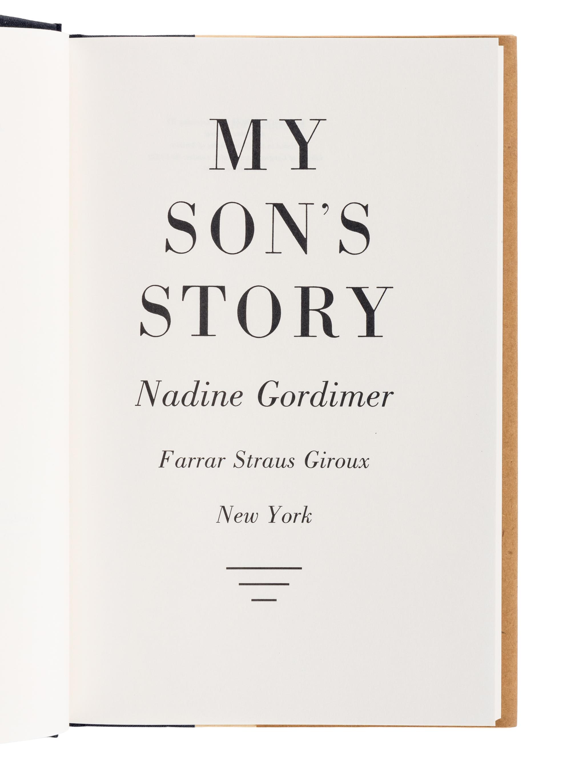 GORDIMER, Nadine (1923-2014). A Sport of Nature . New York: Alfred A. Knopf, 1987.