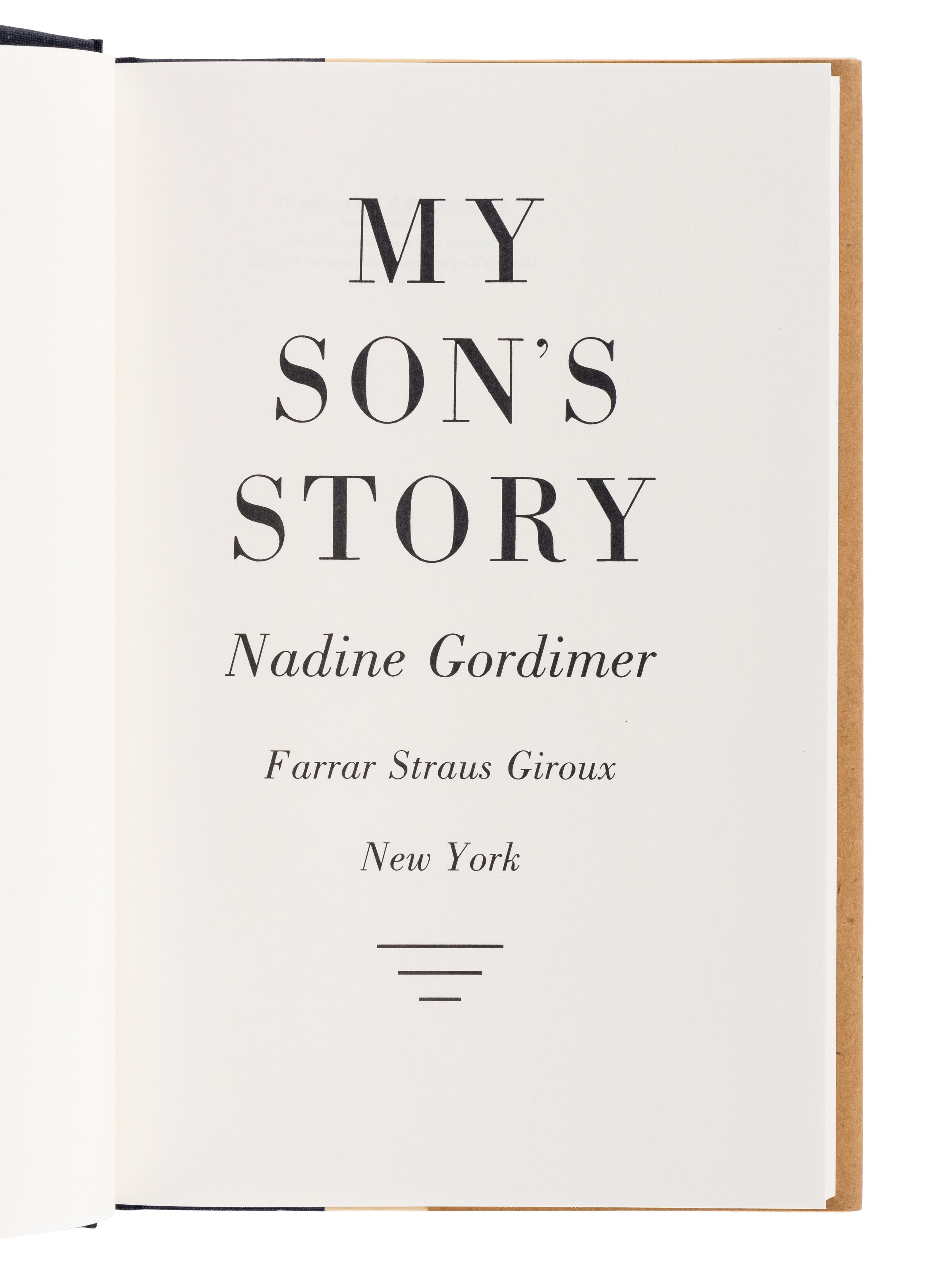GORDIMER, Nadine (1923-2014). A Sport of Nature . New York: Alfred A. Knopf, 1987.